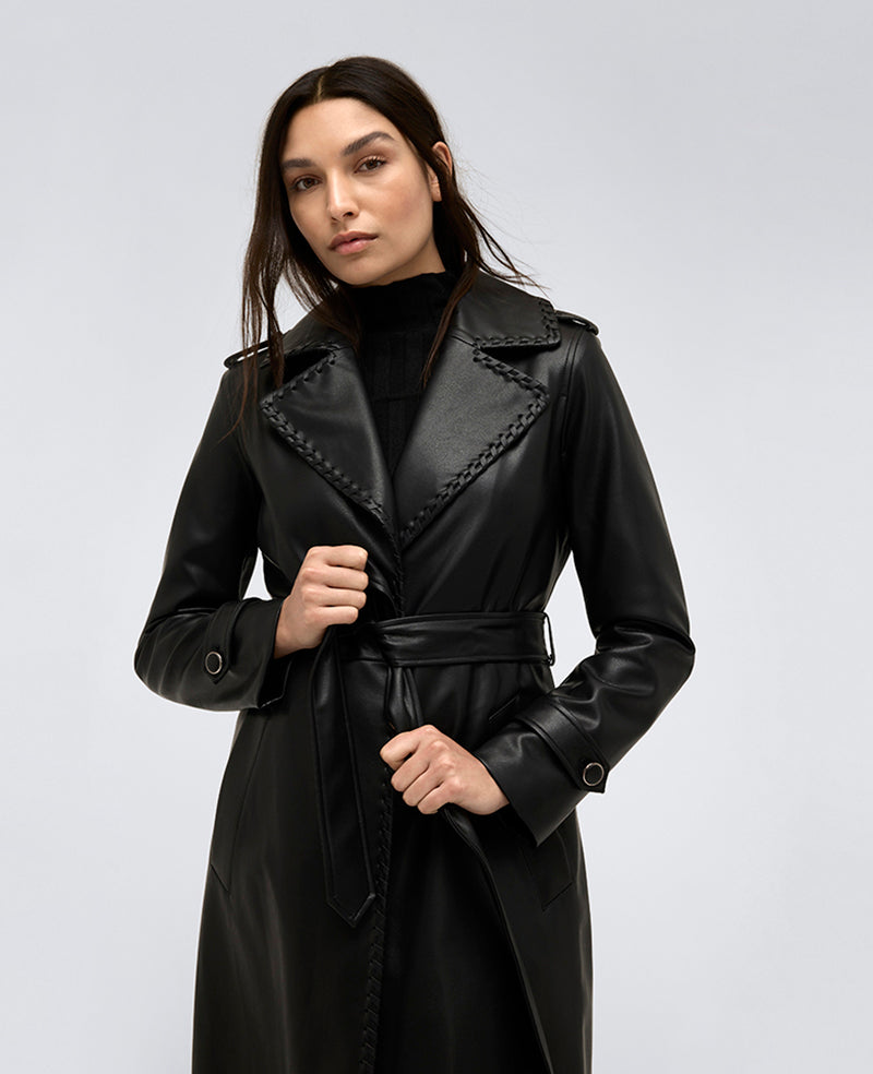 Kenneth cole leather coat best sale