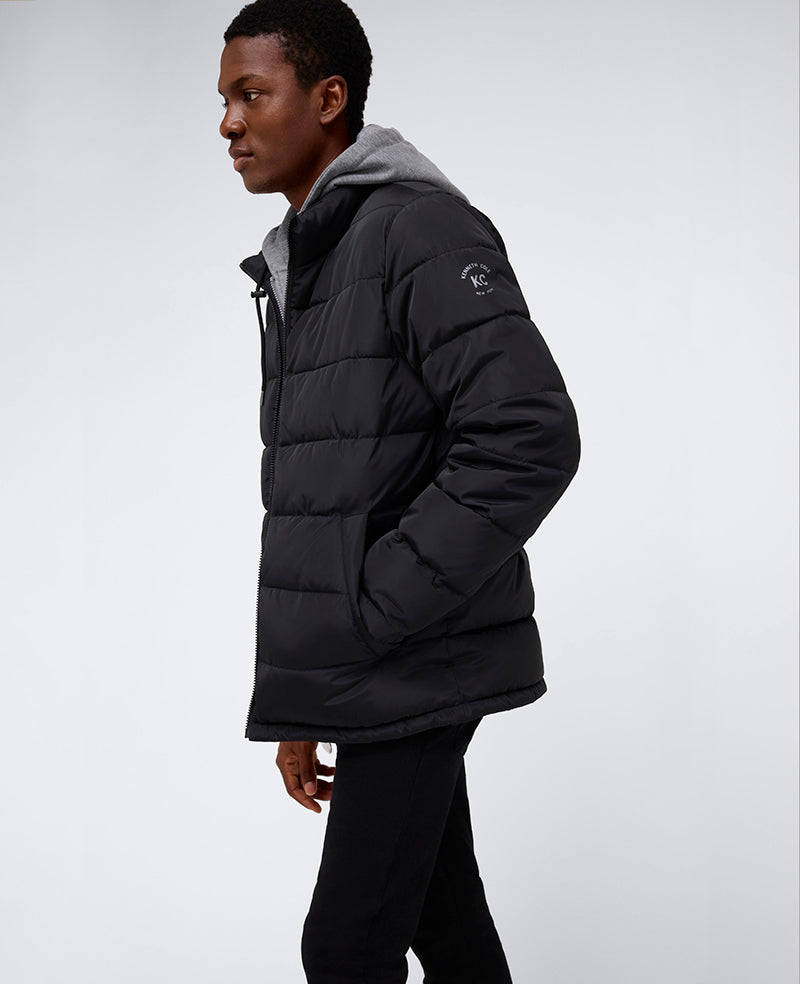 Kenneth cole black puffer jacket online