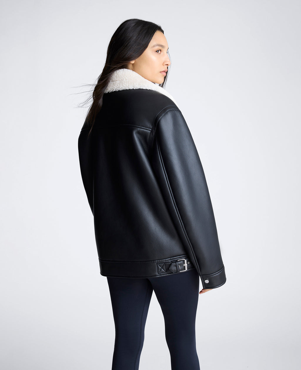 Faux Shearling Moto Jacket