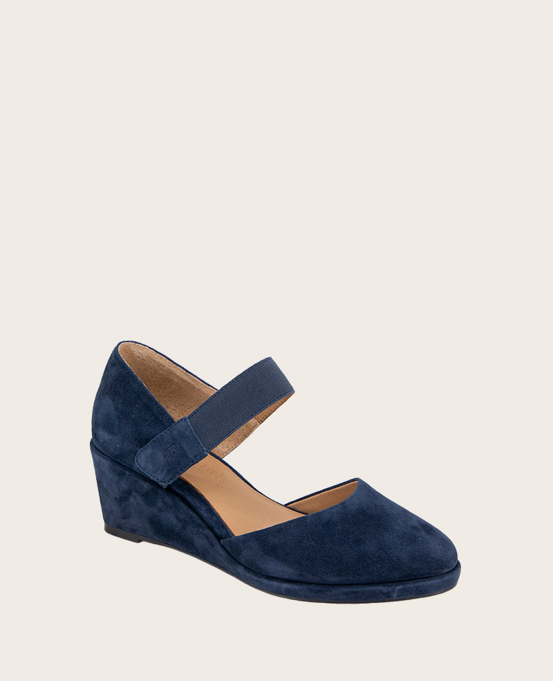 Navy suede wedge sandals best sale