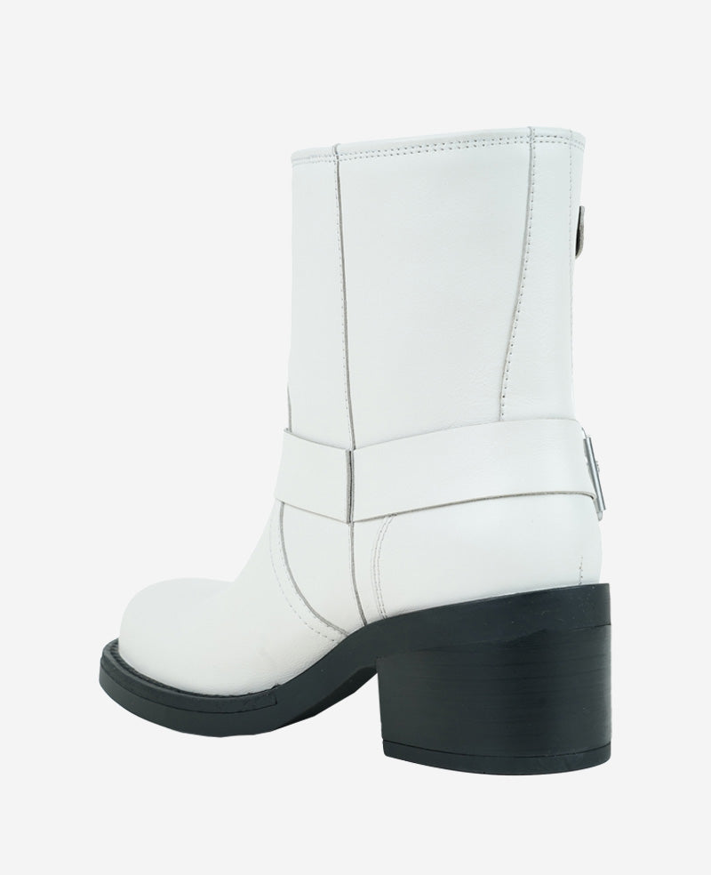 Stride Leather Buckle Moto Boot Kenneth Cole