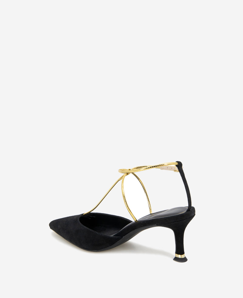 Umi T-Strap Suede Pump