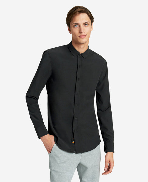 Stretch Solid Button-Down Shirt | Kenneth Cole