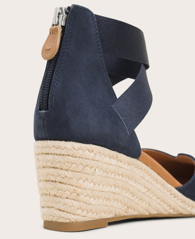 Navy blue espadrille wedge sandals best sale