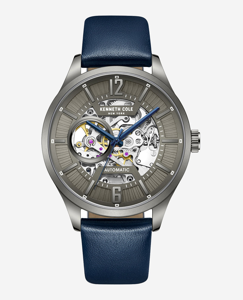 Automatic Skeleton Leather Strap Watch | Kenneth Cole
