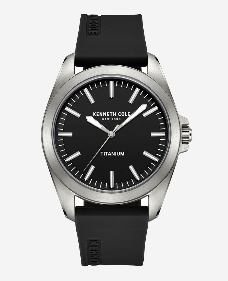 Modern Classic Titanium Silicone Strap Watch