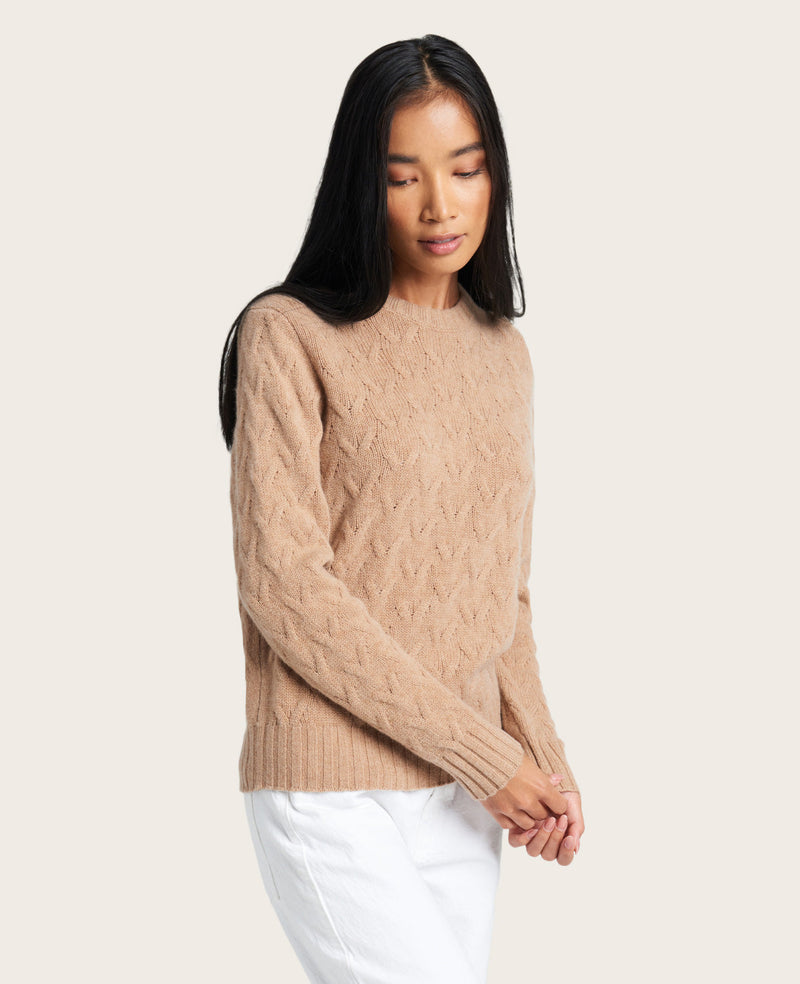 Cable-knit cashmere sweater